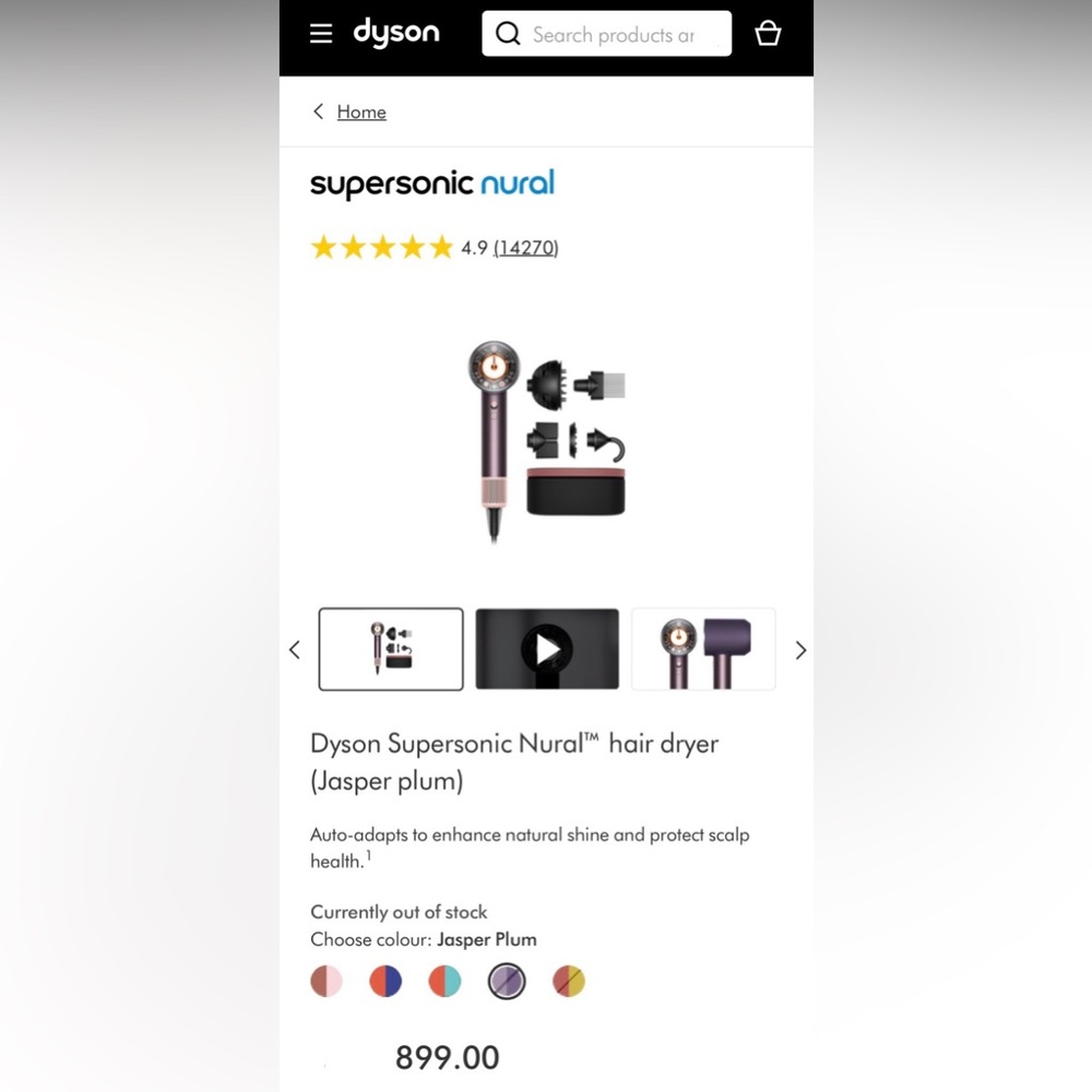 Dyson Supersonic Nural Hair Dryer - Jasper Plum